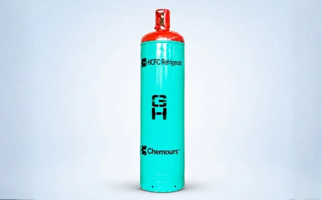 HCFC refrigerant cylinder and cooling controls