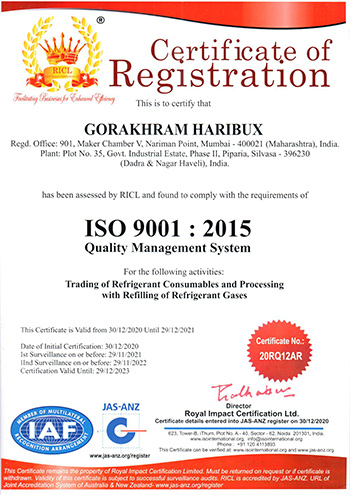 Certificate of Registration - Gorakhram Haribux